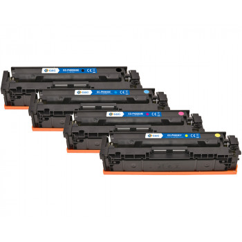 G&G compatibele tonercartridges NT-PH203UBK/UC/UM/UY-B-V5-4-S1 (4 st.), zwart, cyaan, magenta, geel