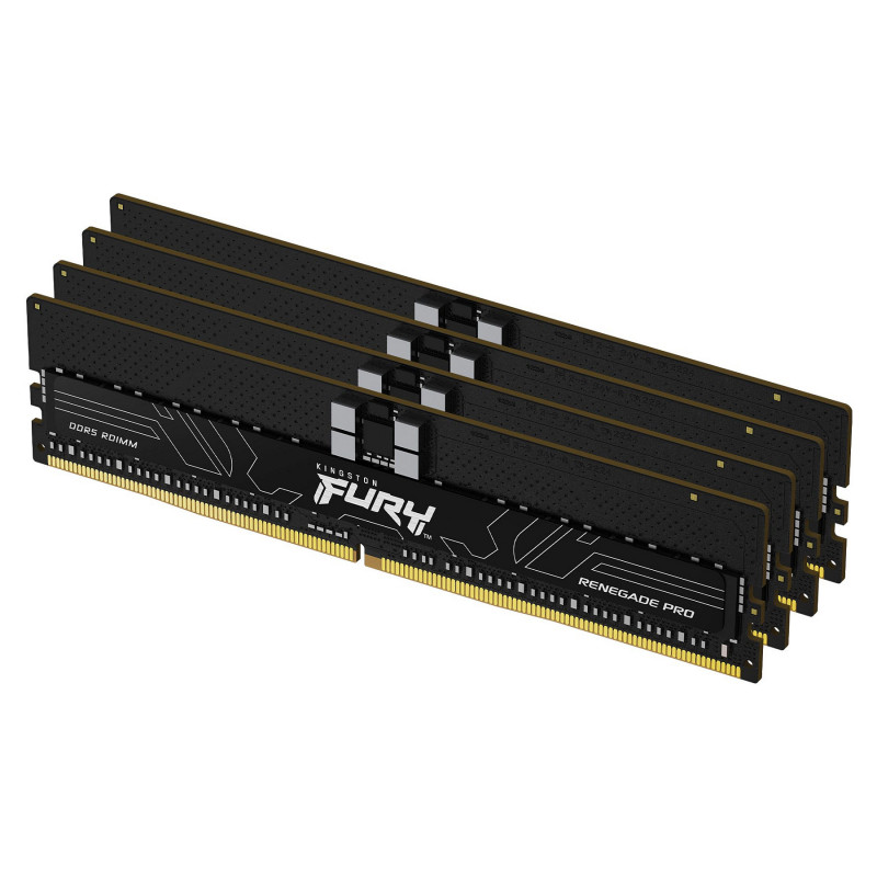 Kingston FURY Renegade Pro KF564R32RBE2K4-128 DDR5-6400 ECC geregistreerd geheugenkit, 128 GB (4 x 32 GB), CL32, zwart