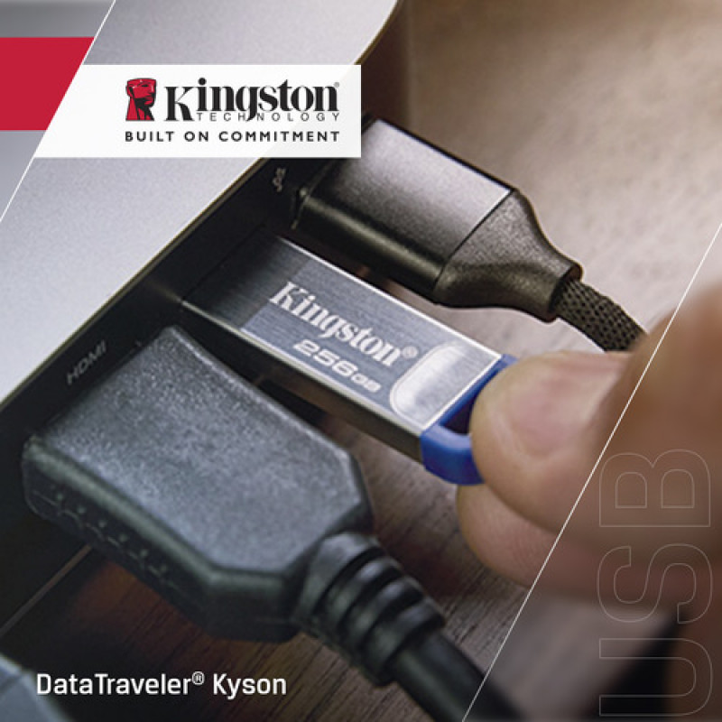 Kingston DataTraveler Kyson DTKNG2/256GB USB-stick, 256 GB, USB 3.2 Gen 1, metaal