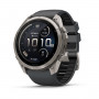 Garmin Fenix 9 Pro inReach smartwatch, 51 mm, titanium behuizing, grafiet/zwarte siliconen band