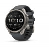 Garmin Fenix 9 Pro smartwatch, 47 mm, titanium behuizing, grafiet/zwarte siliconen band