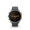 Garmin Fenix 9 Pro smartwatch, 47 mm, titanium behuizing, grafiet/zwarte siliconen band