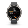 Garmin Fenix 9 Pro smartwatch, 47 mm, titanium behuizing, grafiet/zwarte siliconen band
