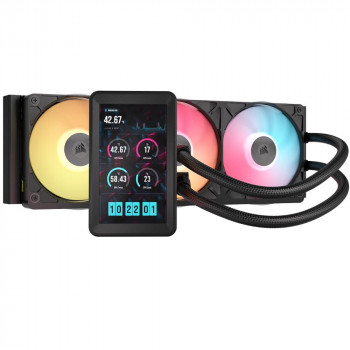 Corsair iCUE LINK TITAN II 360 RX LCD alles-in-één vloeistofkoeler, 360 mm, RGB, zwart, CW-9061045-WW