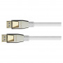 Good Connections Python DP20-PY010W DisplayPort 2.0-kabel, 54 Gbit/s, UHBR 13.5, nylon gevlochten, wit, 1 m