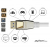 Good Connections Python DP20-PY010W DisplayPort 2.0-kabel, 54 Gbit/s, UHBR 13.5, nylon gevlochten, wit, 1 m