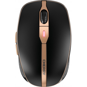 Cherry DW 9100 SLIM toetsenbord-en-muisset, draadloos RF + Bluetooth, AZERTY (Belgisch), zwart