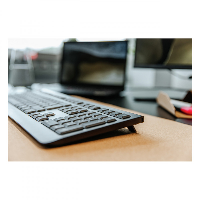 Cherry KW 3000 draadloos bureautoetsenbord, 2,4 GHz, AZERTY (Frans), zwart