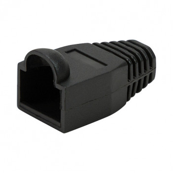 LogiLink MP0064 RJ45-connector knikbeschermer 6,5 mm, zwart, CAT6A (50 st.)