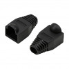 LogiLink MP0064 RJ45-connector knikbeschermer 6,5 mm, zwart, CAT6A (50 st.)