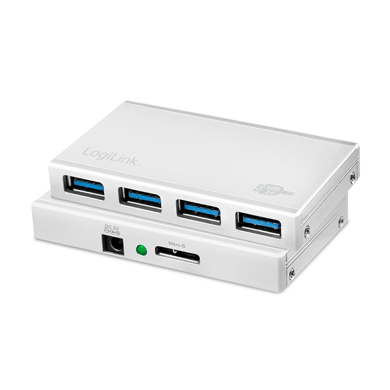 LogiLink UA0421 USB 3.0-hub, 4 poorten, met voeding