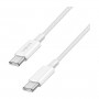 LogiLink CU0341 USB 2.0 Type-C-kabel, C/M naar C/M, 480 Mbps, 60 W, nylon, wit, 1 m