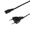 LogiLink CP192 voedingskabel, CEE 7/16 naar IEC C7, zwart, 1 m
