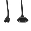 LogiLink CP192 voedingskabel, CEE 7/16 naar IEC C7, zwart, 1 m