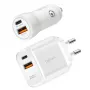 LogiLink PA0374 USB-A/C-oplaadset, 20 W, 1x USB-A en 1x USB-C, wit