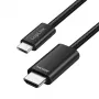 LogiLink UA0470 USB 3.2 Gen1 Type-C naar HDMI-kabel, 4K/30 Hz, gevlochten, zwart, 2 m
