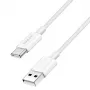 LogiLink CU0319 USB 2.0 Type-C-kabel, A/M naar C/M, 480 Mbps, 60 W, nylon, wit, 0,15 m
