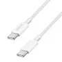 LogiLink CU0339 USB 2.0 Type-C-kabel, C/M naar C/M, 480 Mbps, 60 W, nylon, wit, 0,15 m