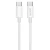 LogiLink CU0339 USB 2.0 Type-C-kabel, C/M naar C/M, 480 Mbps, 60 W, nylon, wit, 0,15 m
