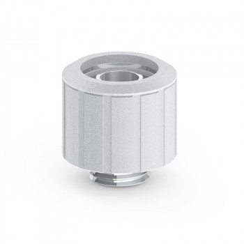 Bitspower Artemis BPM-ATCPF-CC3-SL rechte fitting, G1/4 buitendraad naar 16/10 mm, zandgestraald zilver