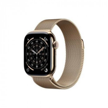 Apple Watch Series 11 smartwatch 5G, 42 mm titanium behuizing, goud