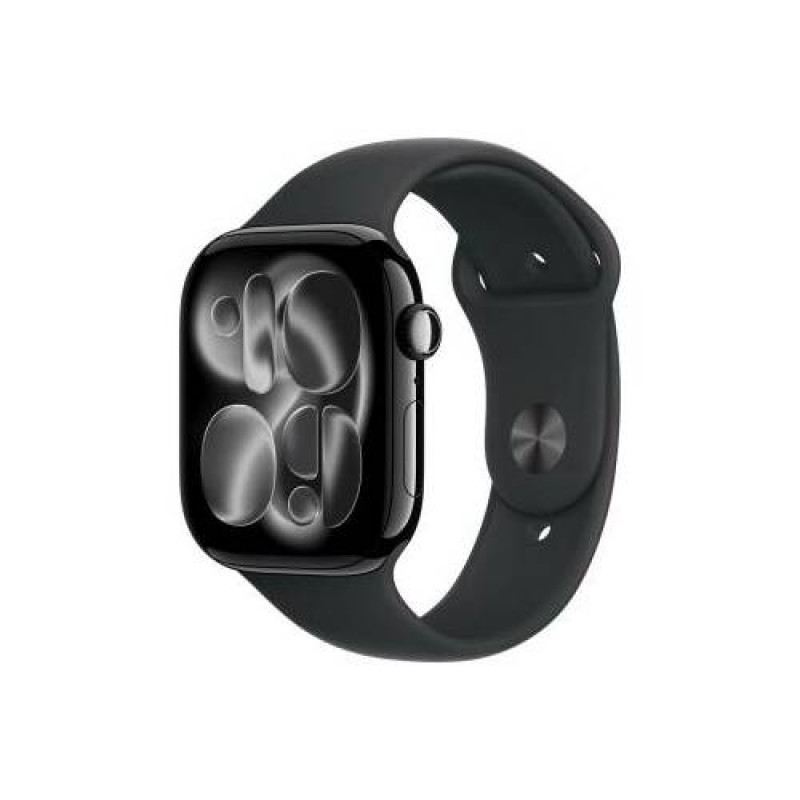 Apple Watch Series 11 smartwatch 5G, 46 mm aluminium behuizing, S/M, zwart, MFC24QL/A