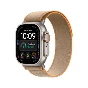 Apple Watch Ultra 4 smartwatch, GPS + Cellular, 49 mm, naturel, Trail Loop zand, M/L