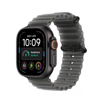 Apple Watch Ultra 4 smartwatch, GPS + Cellular, 49 mm, zwart, Ocean doorschijnend zwart
