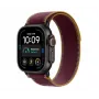 Apple Watch Ultra 4 smartwatch, GPS + Cellular, 49 mm, zwart, Trail Loop bordeaux, M/L