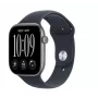 Apple Watch Series 12 GPS smartwatch, 46 mm, aluminium behuizing spacegrijs, Sport-band marineblauw S/M