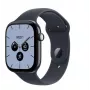 Apple Watch Series 12 smartwatch, GPS + Cellular, 42 mm, keramische kast in nachtblauw, marineblauw sportbandje M/L