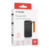 Verbatim Pocket 32285 draagbare ssd, 512 GB, USB 3.2 Type-C, zwart/oranje