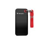 Verbatim Pocket 32434 draagbare ssd, 128 GB, USB 3.2 Type-C, zwart/rood