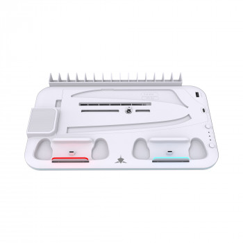 White Shark KIMURA PRO PS5 koelstandaard met 2 oplaadstations, wit
