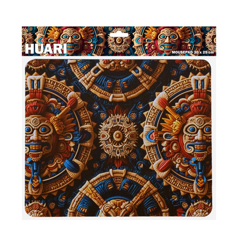 Sbox HUARI M MP-05 muismat, 300x250 mm, zwart met print