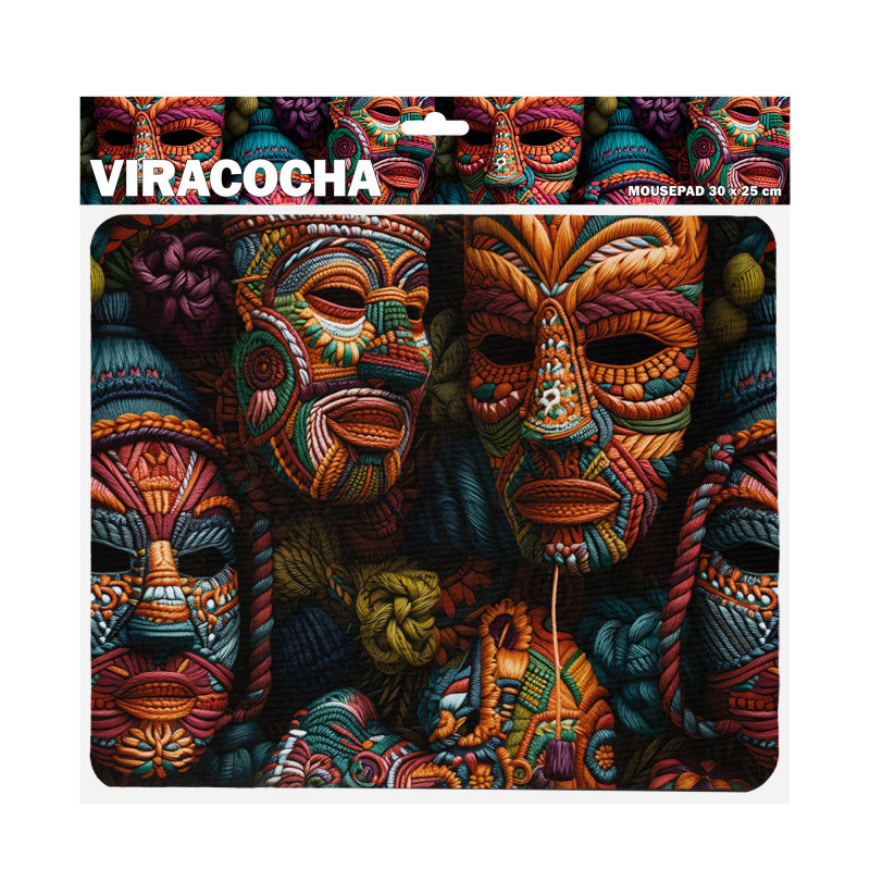 Sbox VIRACOCHA M MP-07 muismat, 300x250 mm, zwart met print