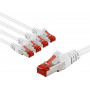 Goobay 66645 CAT 6 patchkabel, S/FTP (PiMF), 5 m, wit (5 st.)