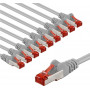 Goobay 66655 CAT 6 patchkabel, S/FTP, 2 m, grijs (10 st.)