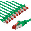 Goobay 67507 CAT 6 patchkabel, S/FTP (PiMF), 1 m, groen, koperen geleider (CU), 10 st.
