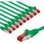 Goobay 67508 CAT 6 patchkabel, S/FTP (PiMF), 2 m, groen, 10 st.
