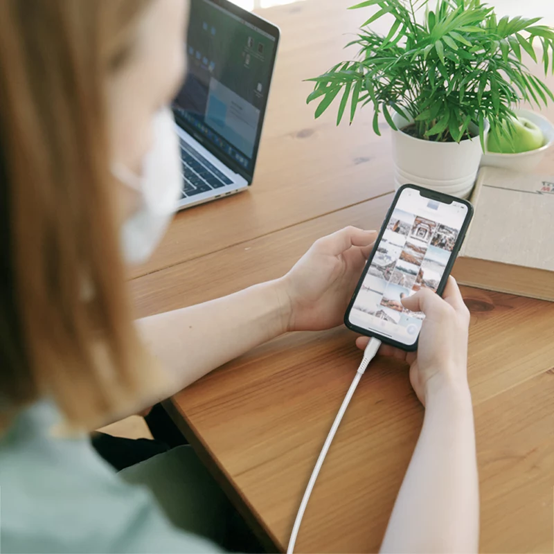 LogiLink CU0244 USB 2.0-kabel USB-C naar Micro-USB, 480 Mbps, 12 W, wit, 2 m