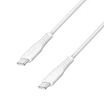 LogiLink CU0261 USB 2.0-kabel USB-C naar USB-C, 480 Mbps, 60 W, wit, 0,5 m
