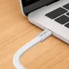 LogiLink CU0445 platte USB 2.0-kabel USB-C naar USB-C, gevlochten, 480 Mbps, 60 W, wit, 1 m