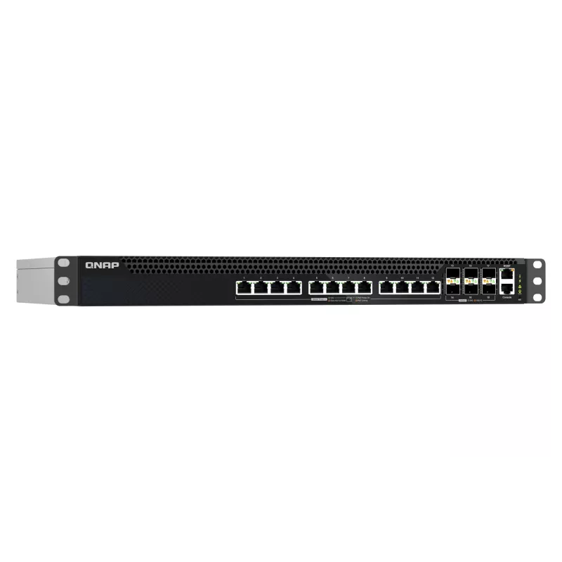 QNAP QSW-M5218P-6F12T beheerde L3 PoE-netwerkswitch, 12 x 10G Ethernet RJ-45, rack 1U