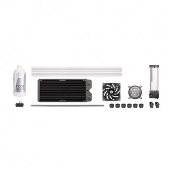 Thermaltake Pacific TOUGH C240 CL-W305-CU12BL-A vloeistofkoelingset, heldere koelvloeistof, 12 cm, zwart