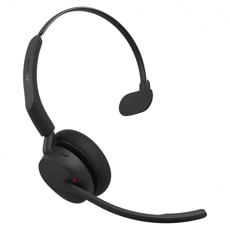 Jabra Evolve3 45 MS Mono headset met Link 390c, on-ear, Bluetooth, zwart