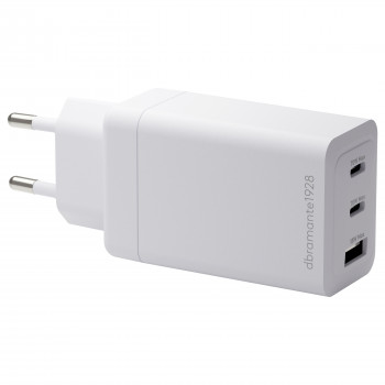 dbramante1928 CI70CCWH4436 voedingsadapter, 70 W, 2x USB-C + 1x USB-A, EU-stekker, wit
