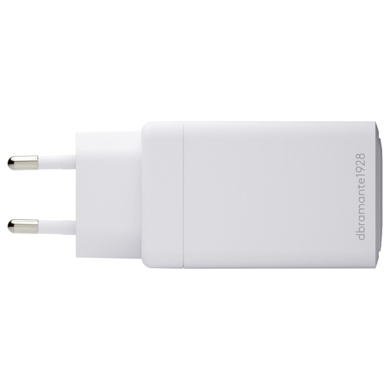 dbramante1928 CI70CCWH4436 voedingsadapter, 70 W, 2x USB-C + 1x USB-A, EU-stekker, wit