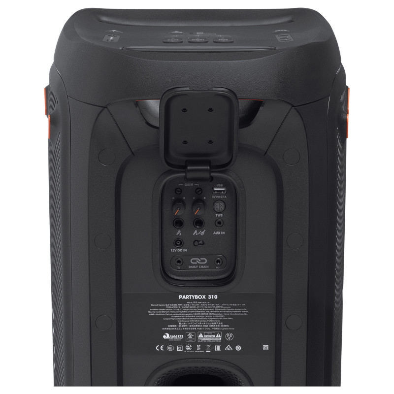 JBL PartyBox 310 JBLPARTYBOX310EU draagbare partyspeaker, draadloos, Bluetooth, app-bediening, 240 W, tweeweg, zwart