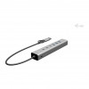 i-tec CAHUBMETAL6LANPD USB-C/USB-A metalen hub, 6 poorten, Gigabit LAN, Power Delivery 85 W, zilver